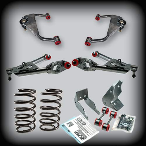 DJM - 2000-2006 Chevy Avalanche 3/3 Lowering Kit with Upper Control Arms-Lowering Kits-Deviate Dezigns (DV8DZ9)