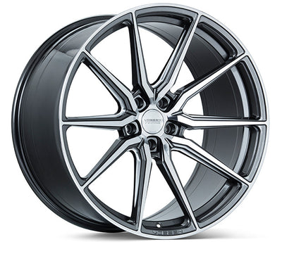 Vossen HF-3 24x10 / 5x120 / ET32 / Deep Face / 72.56 - Gloss Graphite Polished Wheel-Wheels-Deviate Dezigns (DV8DZ9)