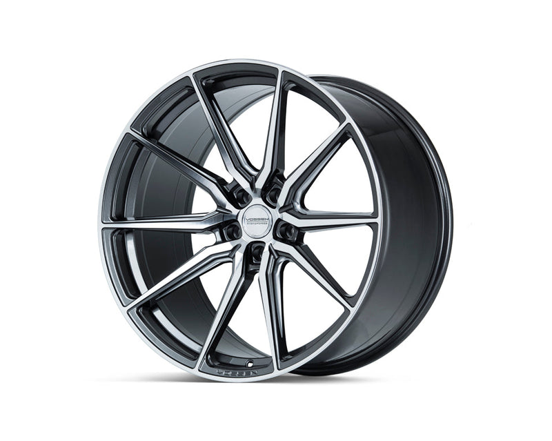 Vossen HF-3 24x10 / 5x120 / ET32 / Deep Face / 72.56 - Gloss Graphite Polished Wheel-Wheels-Deviate Dezigns (DV8DZ9)