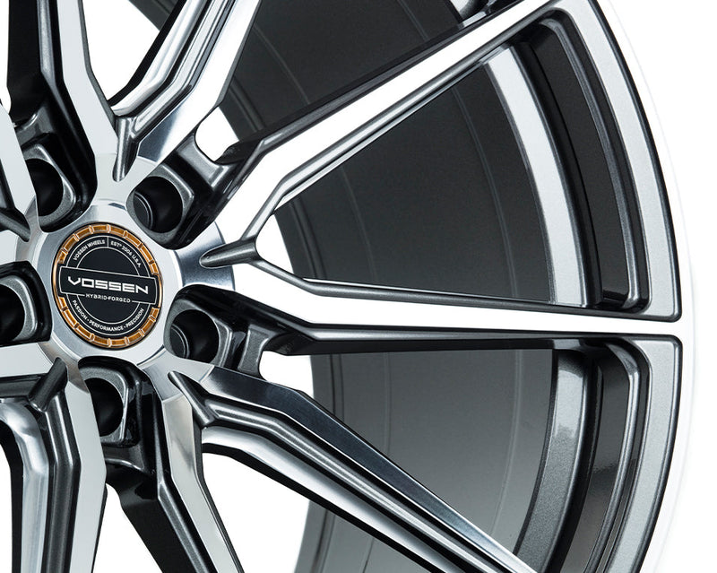 Vossen HF-3 24x10 / 5x120 / ET32 / Deep Face / 72.56 - Gloss Graphite Polished Wheel-Wheels-Deviate Dezigns (DV8DZ9)