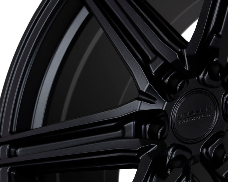 Vossen HF6-2 22x9.5 / 6x139.7 / ET20 / Deep Face / 106.1 - Satin Black Wheel-Wheels-Deviate Dezigns (DV8DZ9)