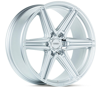 Vossen HF6-2 20x9.5 / 6x139.7 / ET15 / Deep Face / 106.1 - Silver Polished Wheel-Wheels-Deviate Dezigns (DV8DZ9)