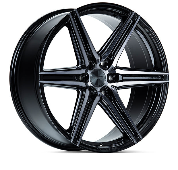Vossen HF6-2 24x10 / 6x135 / ET25 / Deep Face / 87.1 - Tinted Gloss Black Wheel-Wheels-Deviate Dezigns (DV8DZ9)