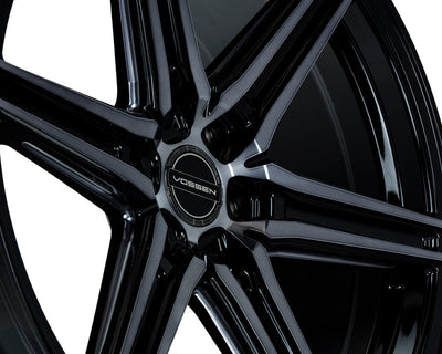 Vossen HF6-2 24x10 / 6x135 / ET25 / Deep Face / 87.1 - Tinted Gloss Black Wheel-Wheels-Deviate Dezigns (DV8DZ9)