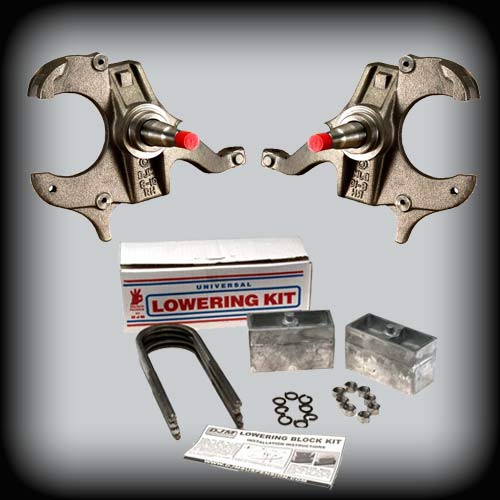 DJM - 1982-2004 Chevy S10 2/3 Lowering Kit (Spindle)-Lowering Kits-Deviate Dezigns (DV8DZ9)