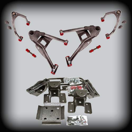 DJM - 2015-2018 Silverado/Sierra 4/6 Drop Complete Lowering Kit-Control Arms-Deviate Dezigns (DV8DZ9)